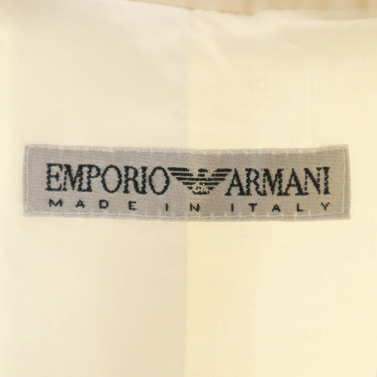 Emporio Armani エンポリオアルマーニ イタリア製 テーラードジャケット 36 アイボリー レディース