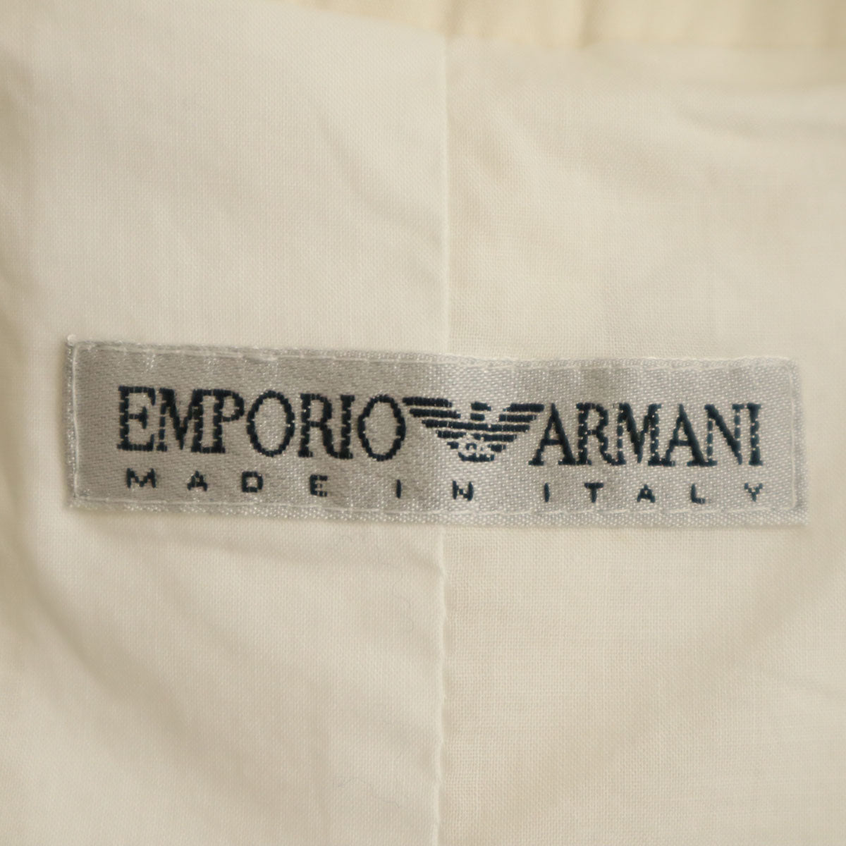 Emporio Armani エンポリオアルマーニ イタリア製 テーラードジャケット 36 アイボリー レディース