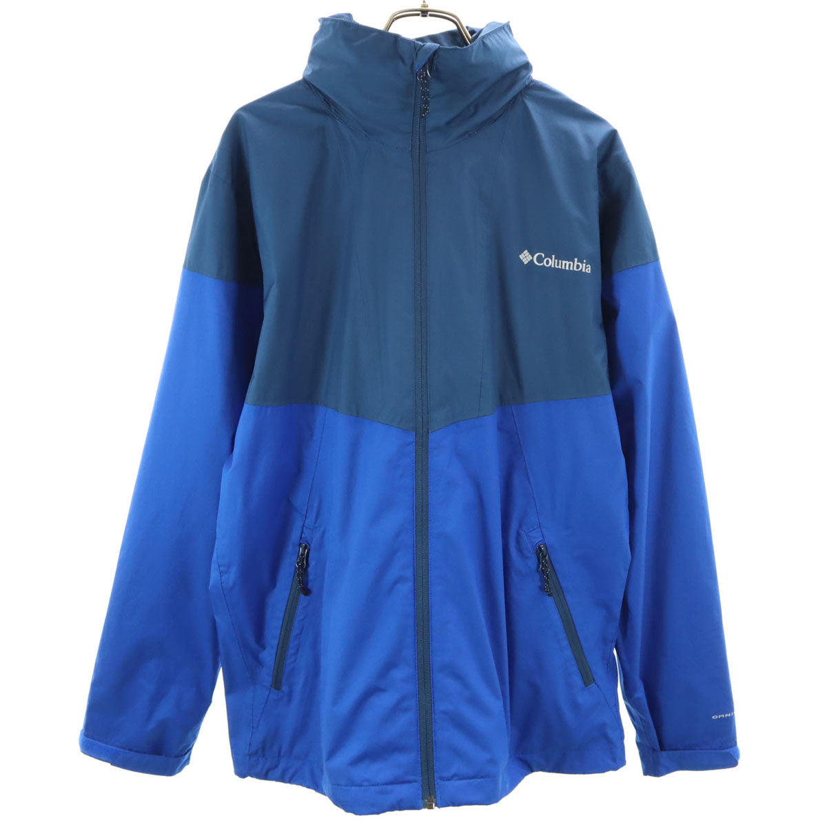 Columbia コロンビア パッカブル ジャケット M ブルー アウトドア OMNI-TECH 裏メッシュ メンズ