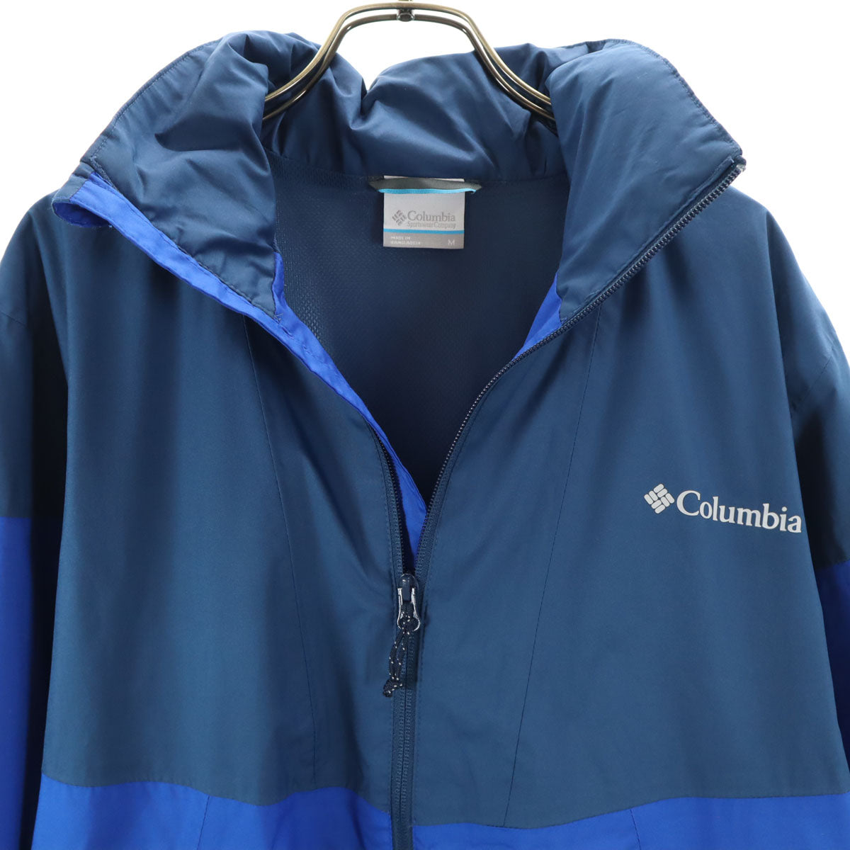 Columbia コロンビア パッカブル ジャケット M ブルー アウトドア OMNI-TECH 裏メッシュ メンズ