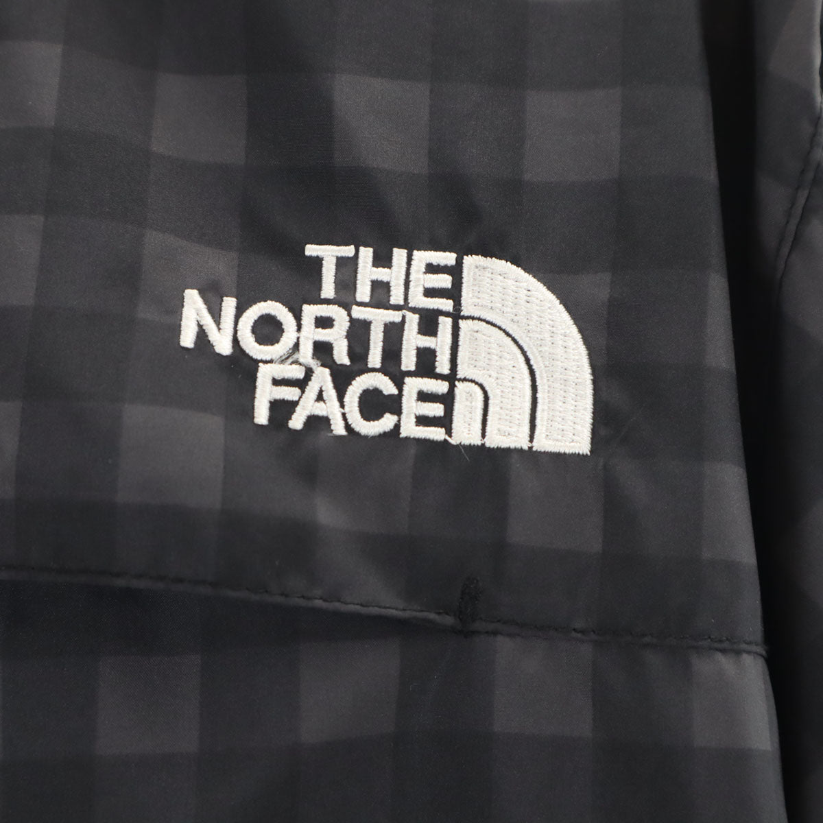 THE NORTH FACE ノースフェイス チェック柄 ディアブロ ウインド ジャケット M チャコールグレー アウトドア NP21226 裏メッシュ メンズ