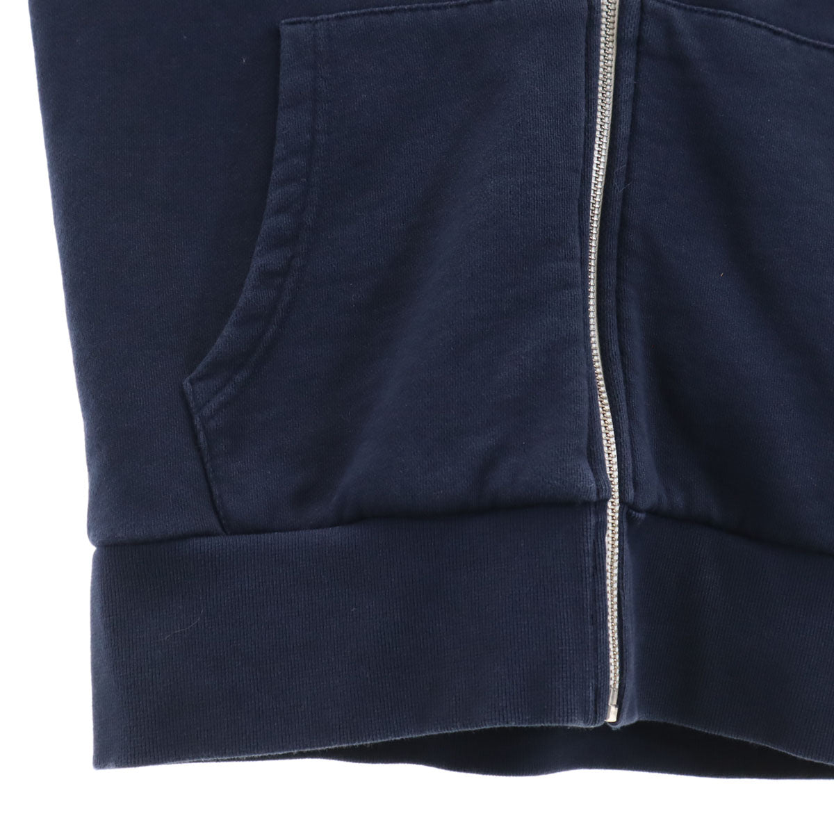 MAISON KITSUNE メゾンキツネ ポルトガル製 長袖 ジップパーカー XS ネイビー メンズ