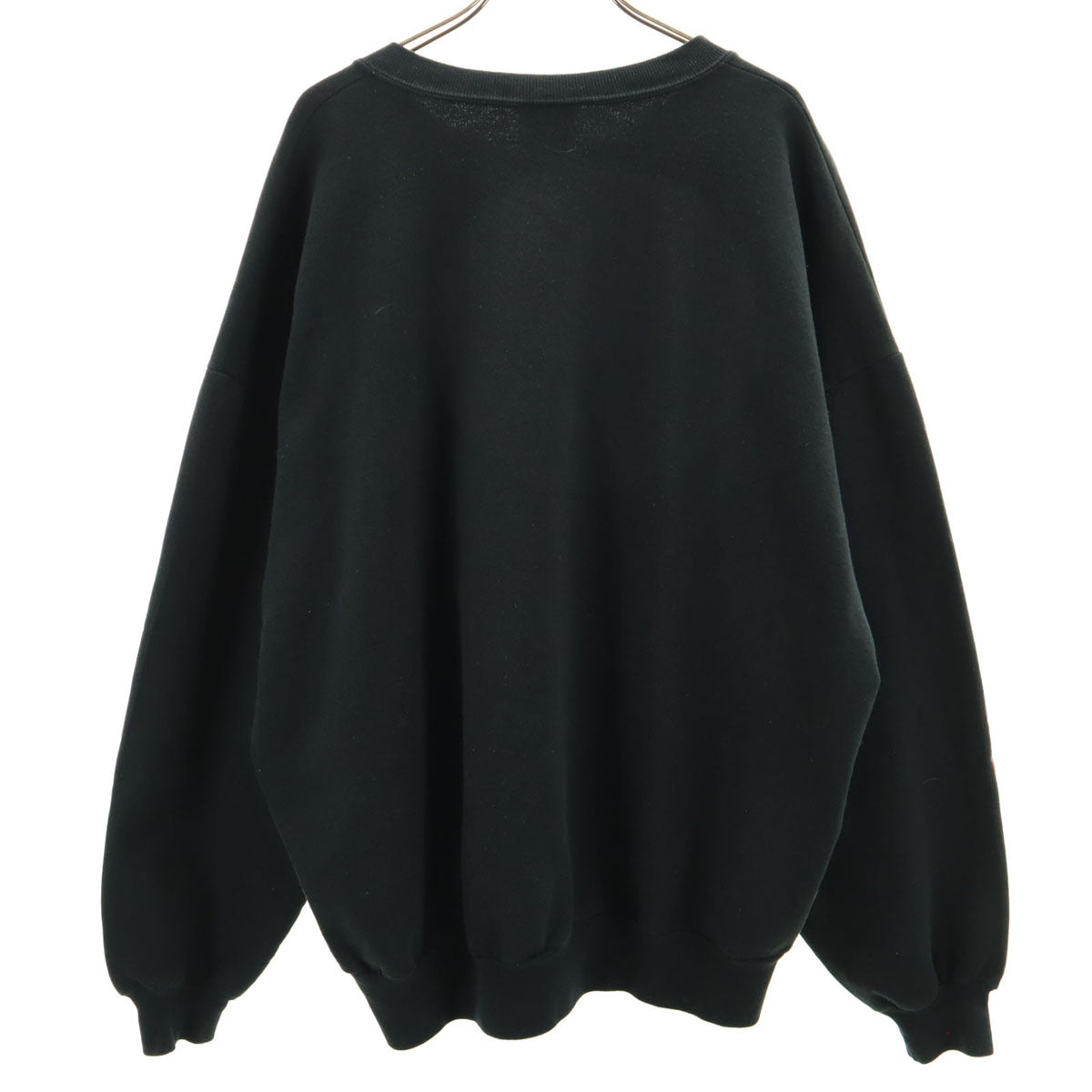 JERZEES ジャージーズ 90s 00s オールド ファイヤーパターン バイカー スカル 長袖 プリント スウェット 2XL ブラック メンズ