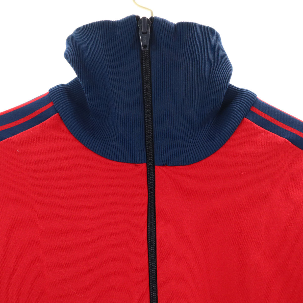 adidas アディダス 70s ヴィンテージ 西ドイツタグ デサント製 トレフォイルロゴ トラックジャケット 4 レッド メンズ