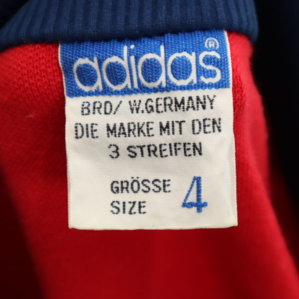 adidas アディダス 70s ヴィンテージ 西ドイツタグ デサント製 トレフォイルロゴ トラックジャケット 4 レッド メンズ