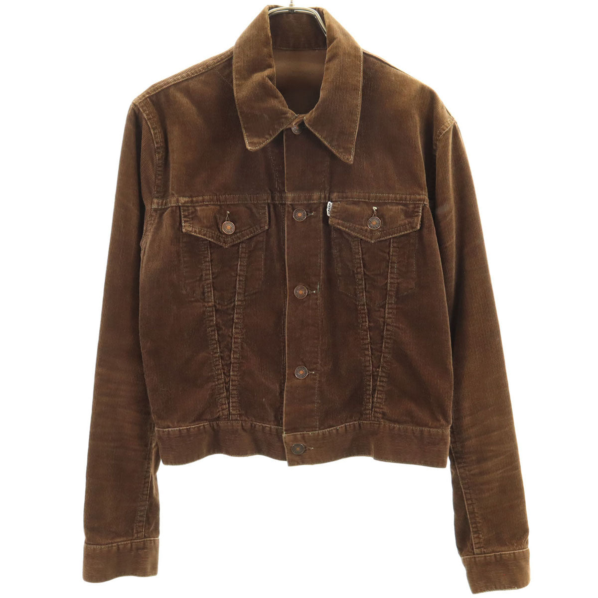 Levi's リーバイス 70s ヴィンテージ 白タブ ビッグE ボタン裏347 スリムフィット コーデュロイジャケット ブラウン メンズ