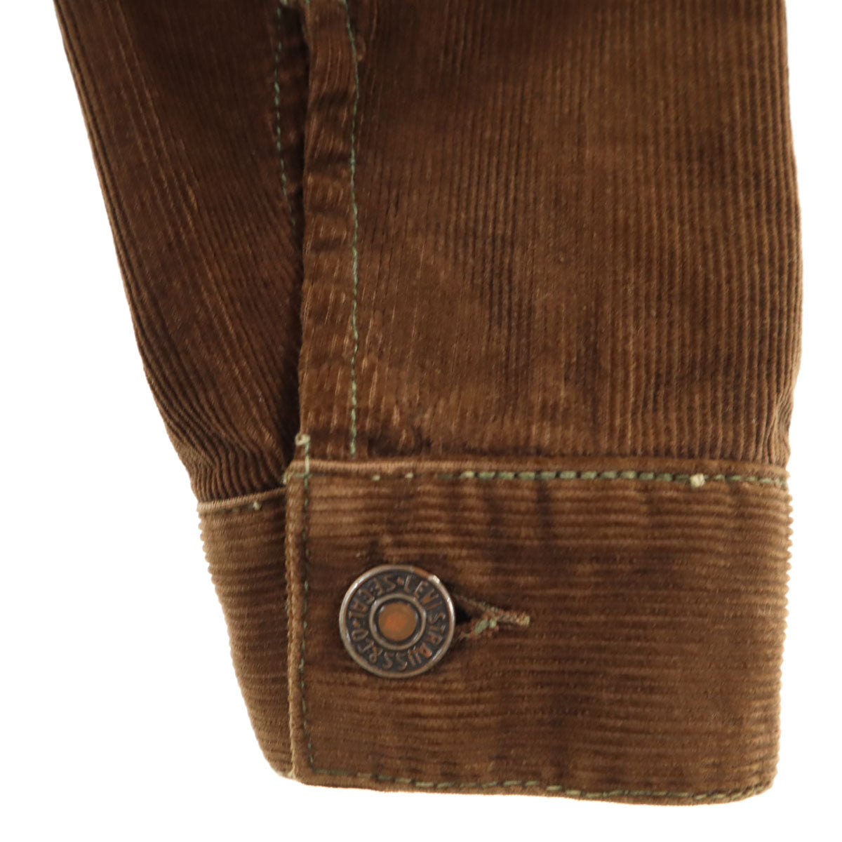 Levi's リーバイス 70s ヴィンテージ 白タブ ビッグE ボタン裏347 スリムフィット コーデュロイジャケット ブラウン メンズ