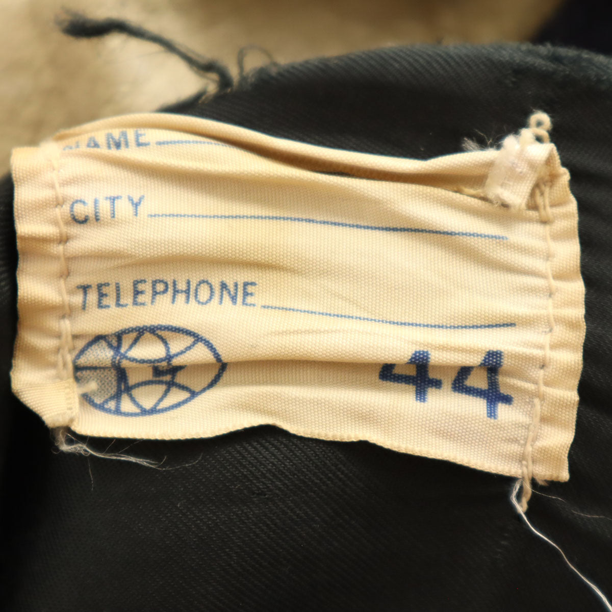 VINTAGE ヴィンテージ 70s ワッペン レザー切り替え アワード ジャケット 44 ネイビー スタジャン メンズ