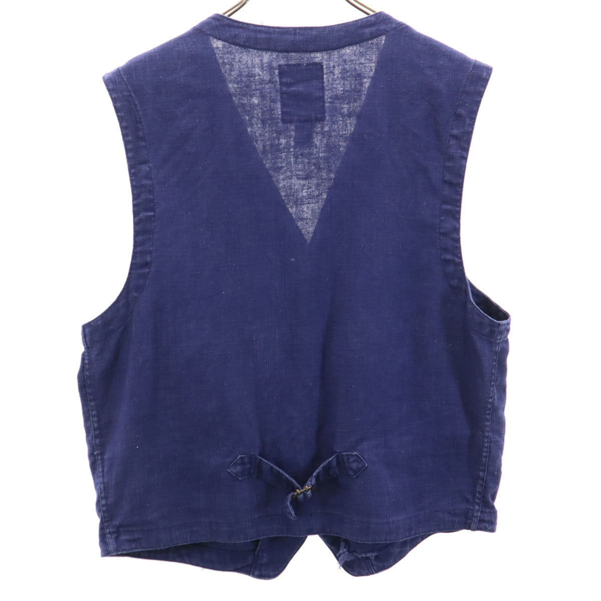 UNIQLO ユニクロ リネン100% ベスト XL ネイビー メンズ
