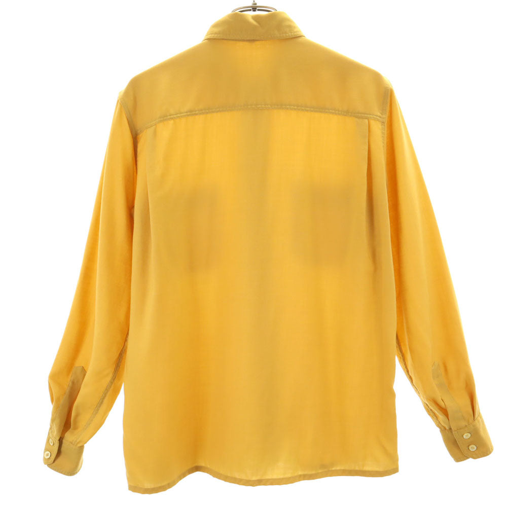 CELINE セリーヌ スイス製 長袖 シャツ 38 マスタード レディース