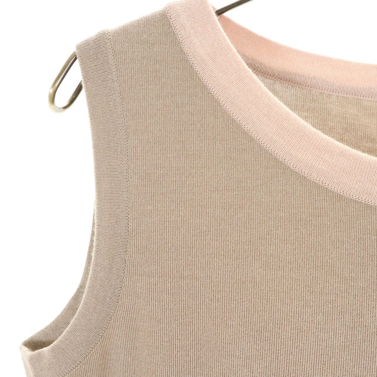 FOXEY フォクシー 日本製 ニットベスト 40 ベージュ レディース