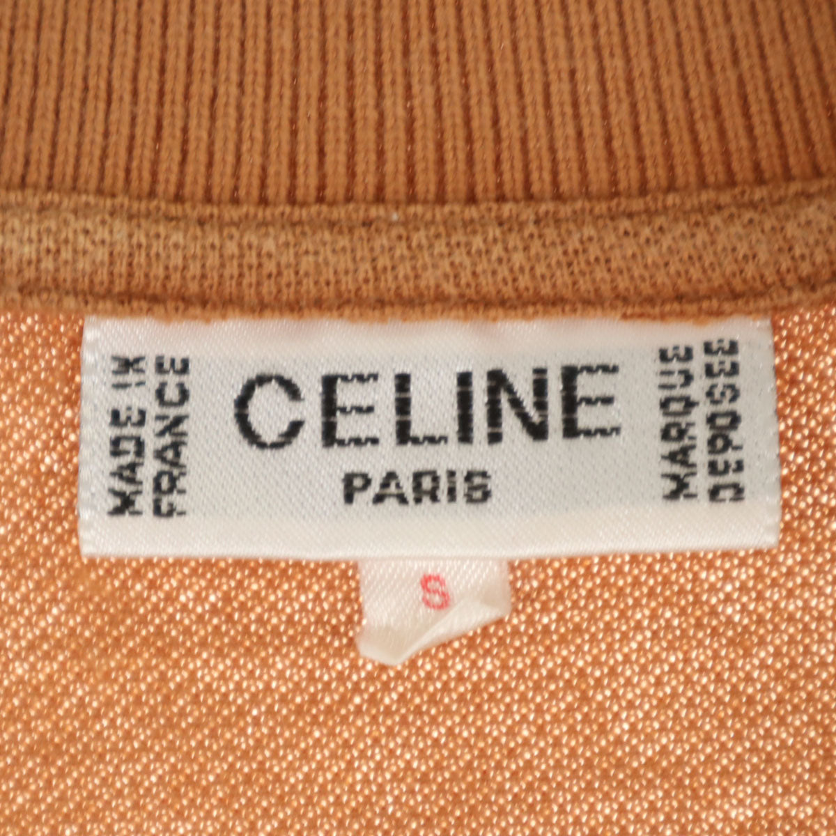 CELINE セリーヌ 90s フランス製 オールド ジェーシーシ期 半袖 ポロシャツ S ベージュ メンズ