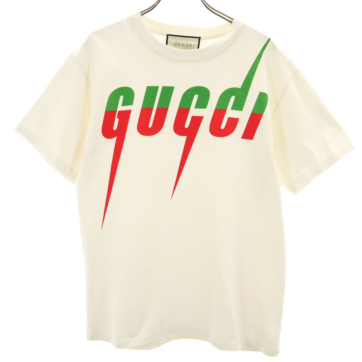 GUCCI グッチ イタリア製 半袖 ブレードプリント Tシャツ ホワイト メンズ