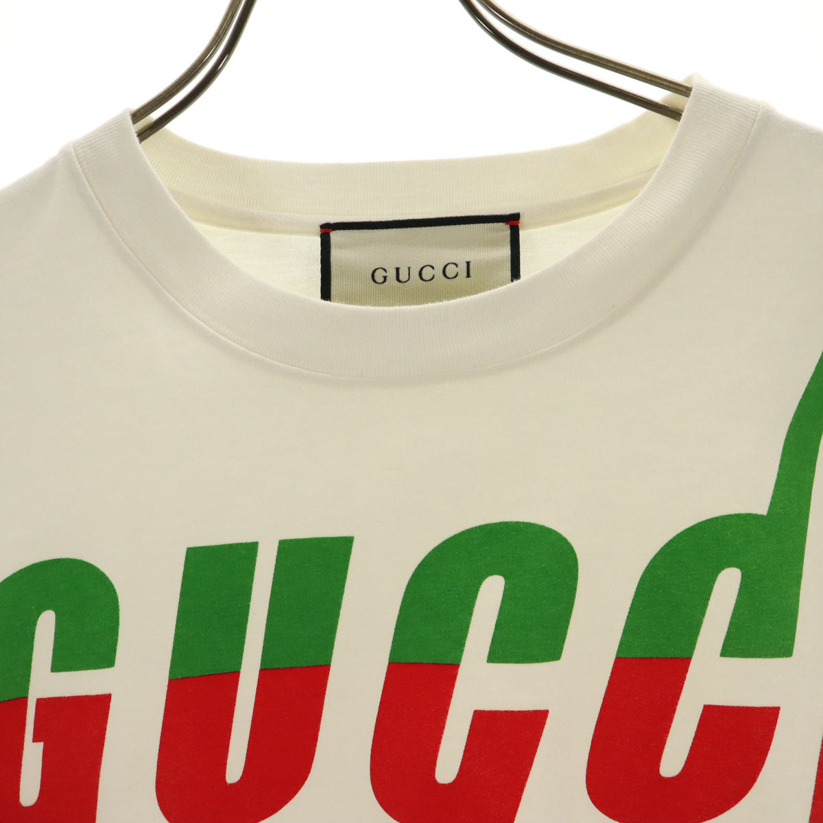 GUCCI グッチ イタリア製 半袖 ブレードプリント Tシャツ ホワイト メンズ