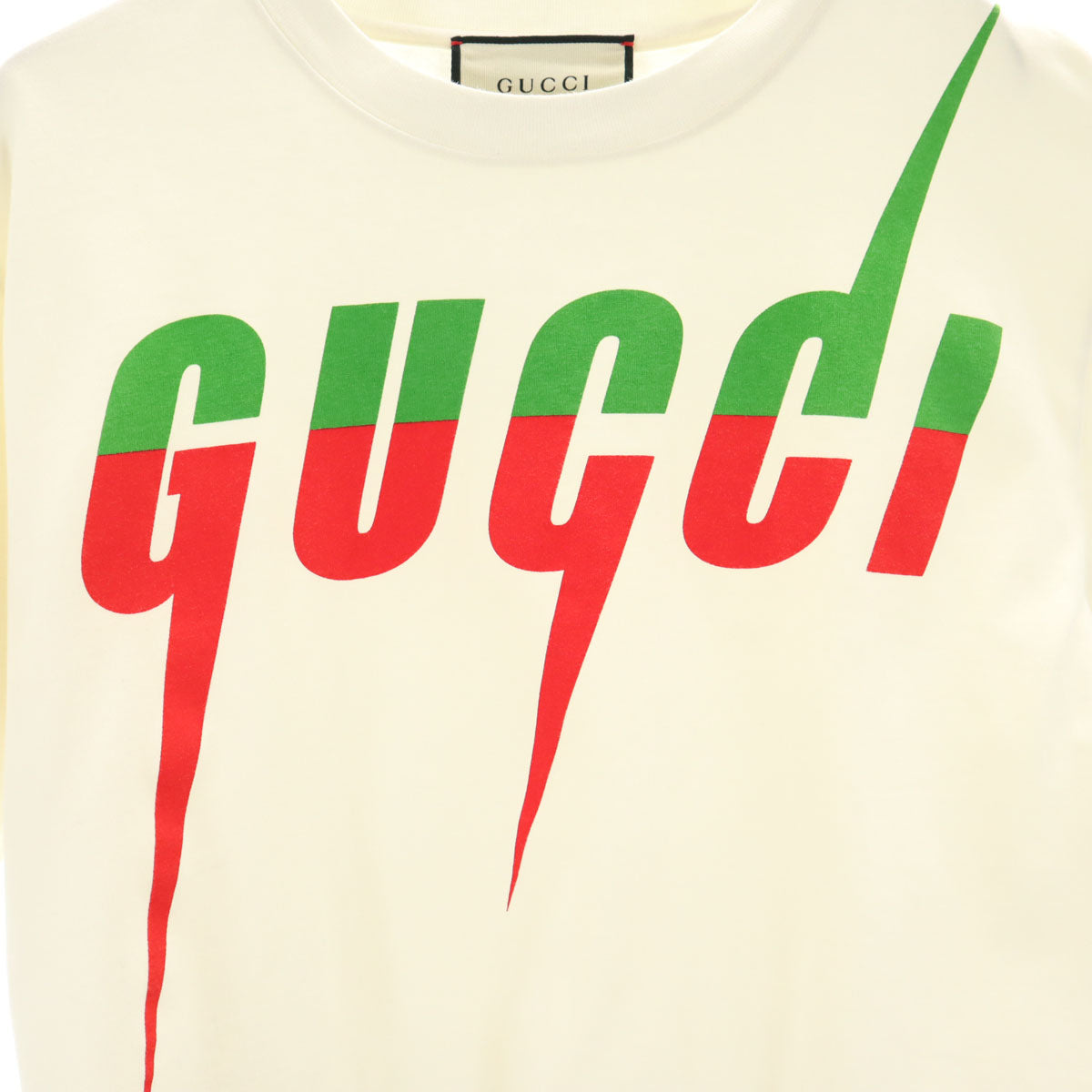 GUCCI グッチ イタリア製 半袖 ブレードプリント Tシャツ ホワイト メンズ