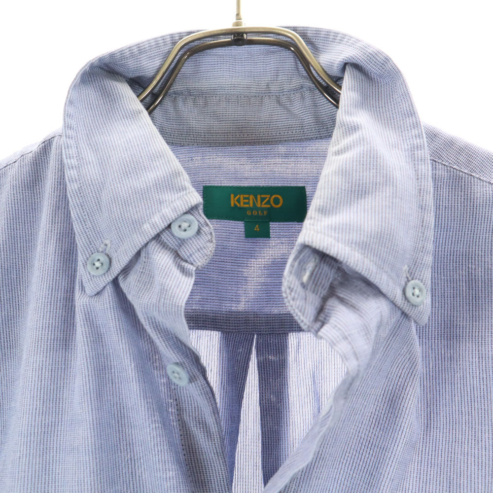 KENZO GOLF ケンゾーゴルフ 90s 日本製 オールド 長袖 ボタンダウンシャツ 4 ネイビー メンズ
