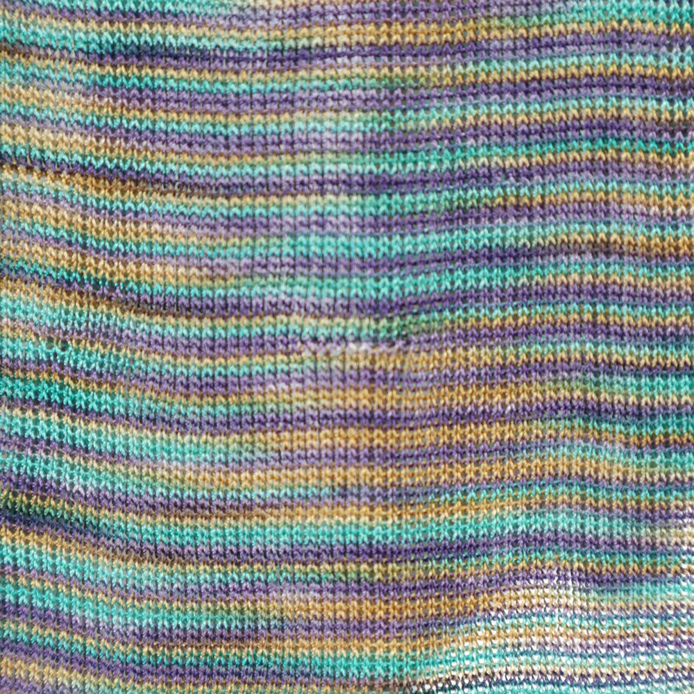 Missoni ミッソーニ イタリア製 ボーダー柄 長袖 ハイネック シースルー カットソー 46 エメラルド 他 レディース