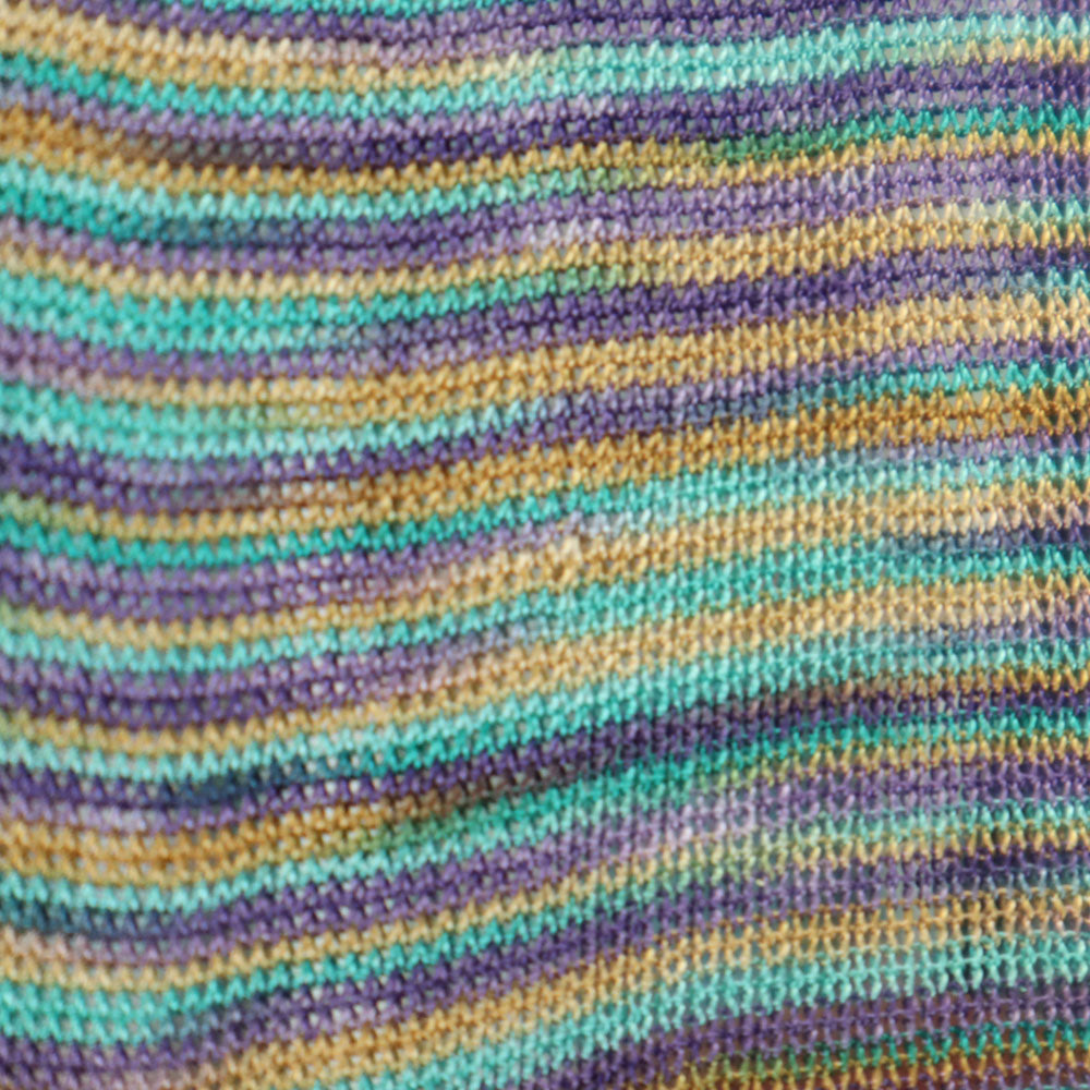 Missoni ミッソーニ イタリア製 ボーダー柄 長袖 ハイネック シースルー カットソー 46 エメラルド 他 レディース