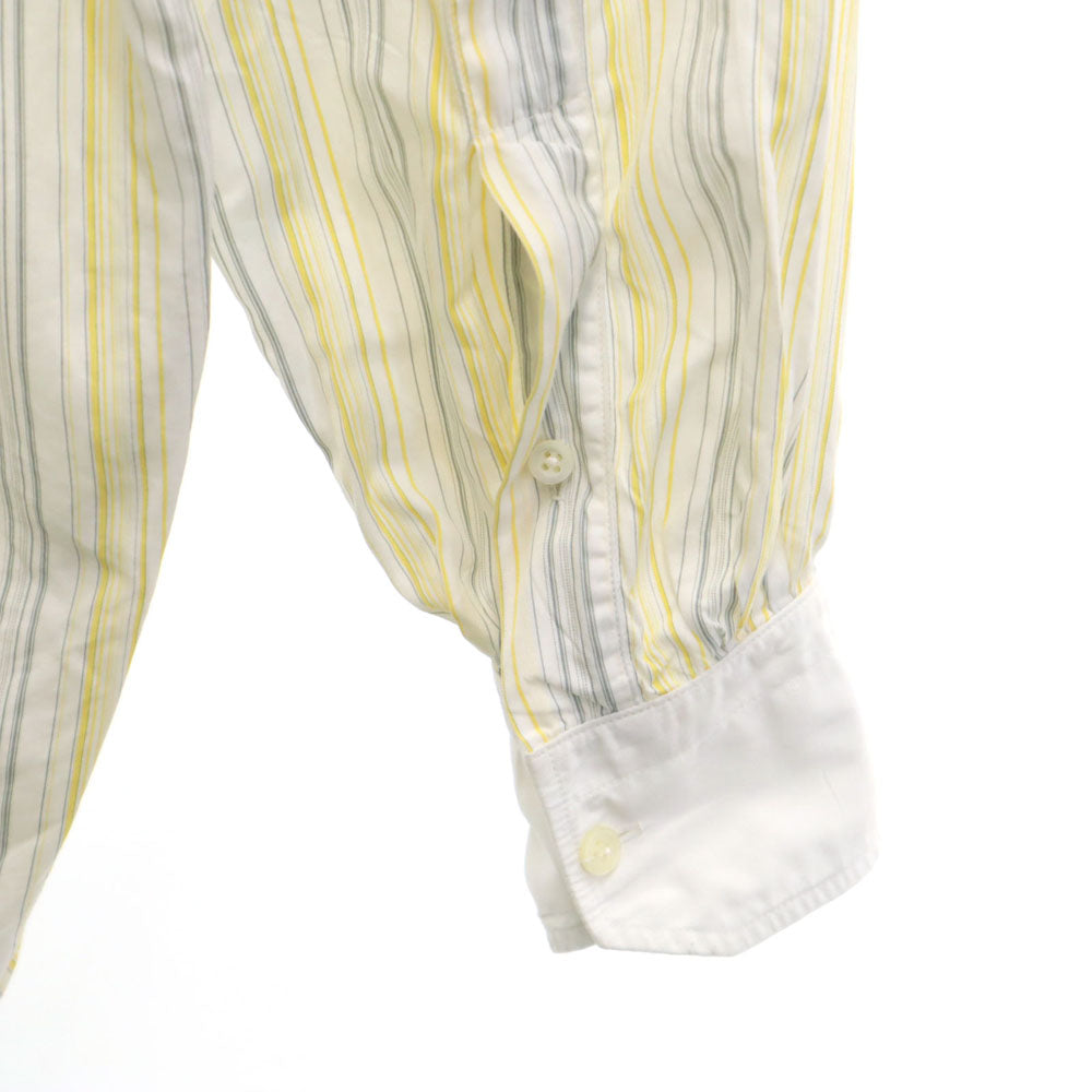 HERMES エルメス フランス製 オールド ストライプ柄 長袖 シャツ ホワイト 他 メンズ