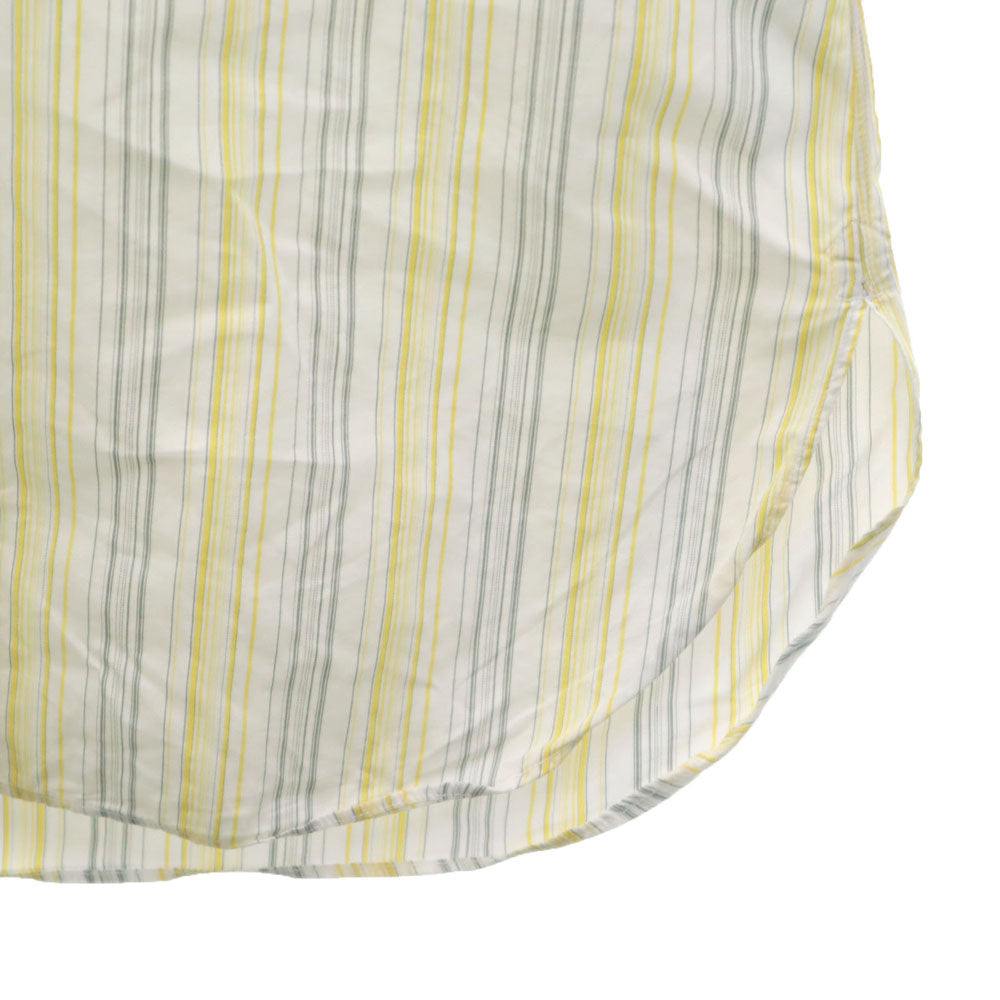 HERMES エルメス フランス製 オールド ストライプ柄 長袖 シャツ ホワイト 他 メンズ