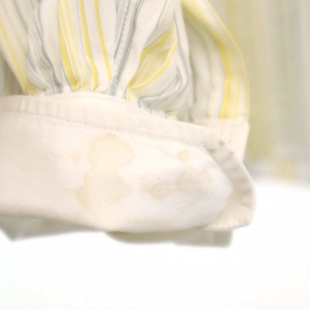 HERMES エルメス フランス製 オールド ストライプ柄 長袖 シャツ ホワイト 他 メンズ