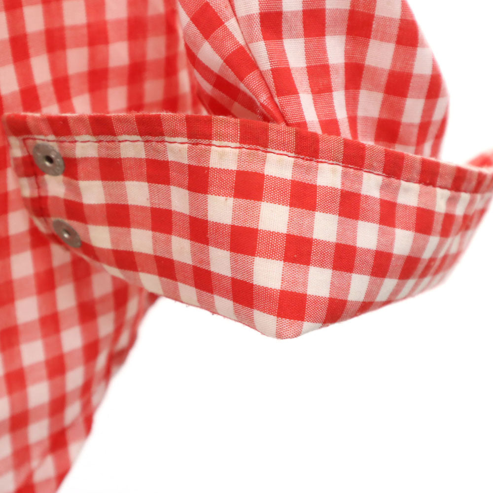 ROEBUCKS ローバックス 80s ヴィンテージ チェック柄 長袖 ウエスタンシャツ M レッド 他 メンズ