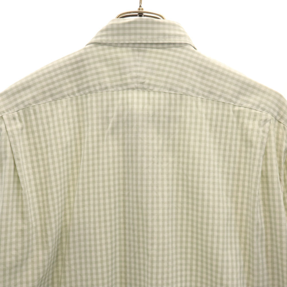 HERMES エルメス フランス製 オールド チェック柄 長袖 ボタンダウンシャツ 42 ホワイト 他 メンズ