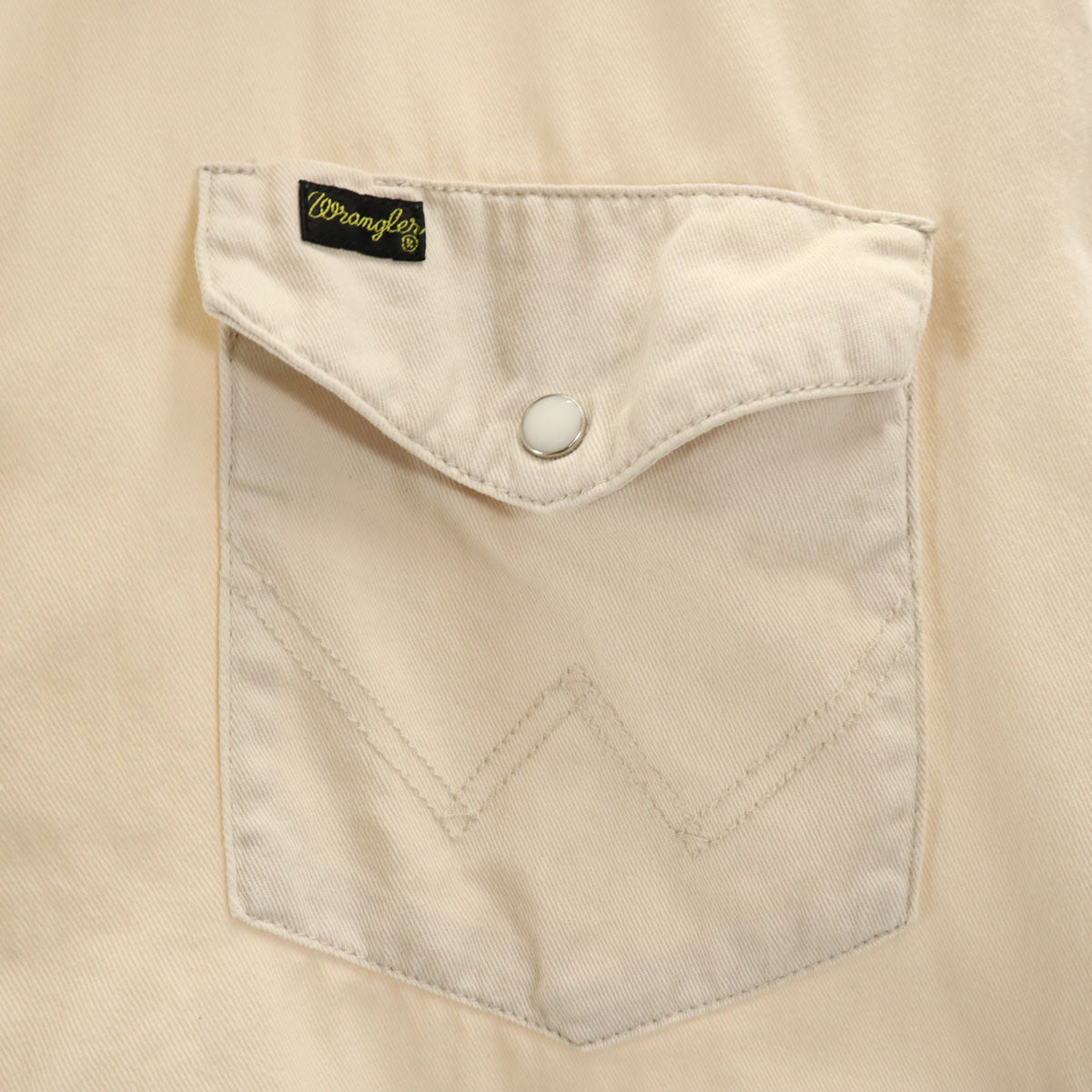 Wrangler ラングラー 長袖 ウエスタンシャツ S ベージュ メンズ