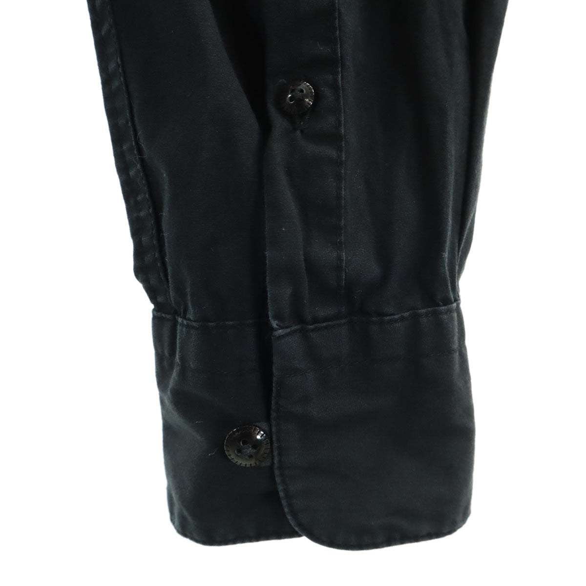 ARMANI JEANS アルマーニジーンズ 長袖 スリム シャツ S ブラック レディース