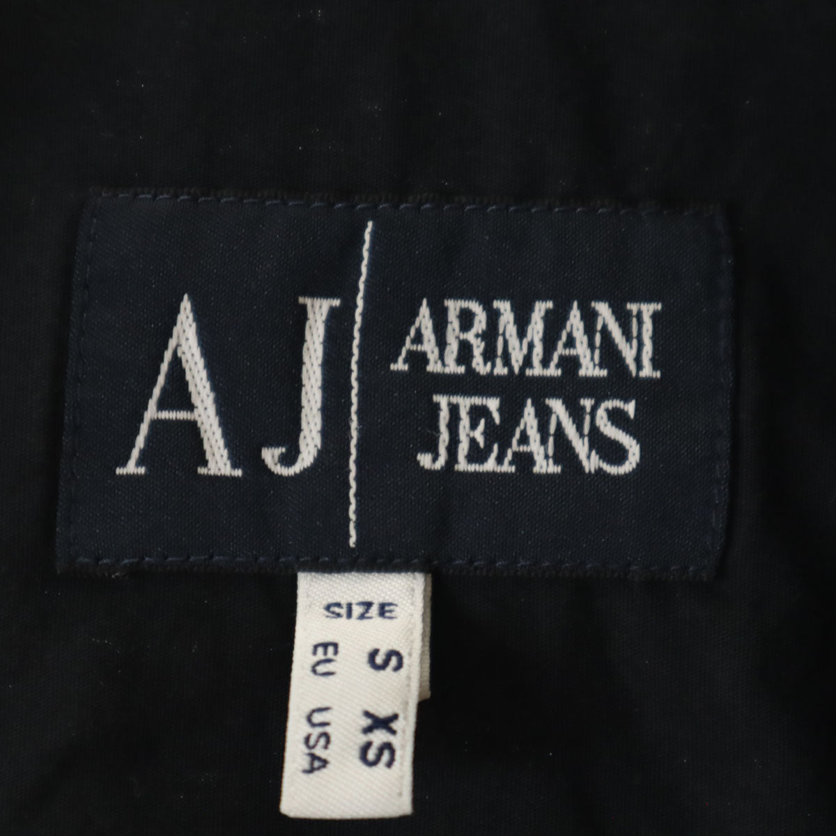 ARMANI JEANS アルマーニジーンズ 長袖 スリム シャツ S ブラック レディース