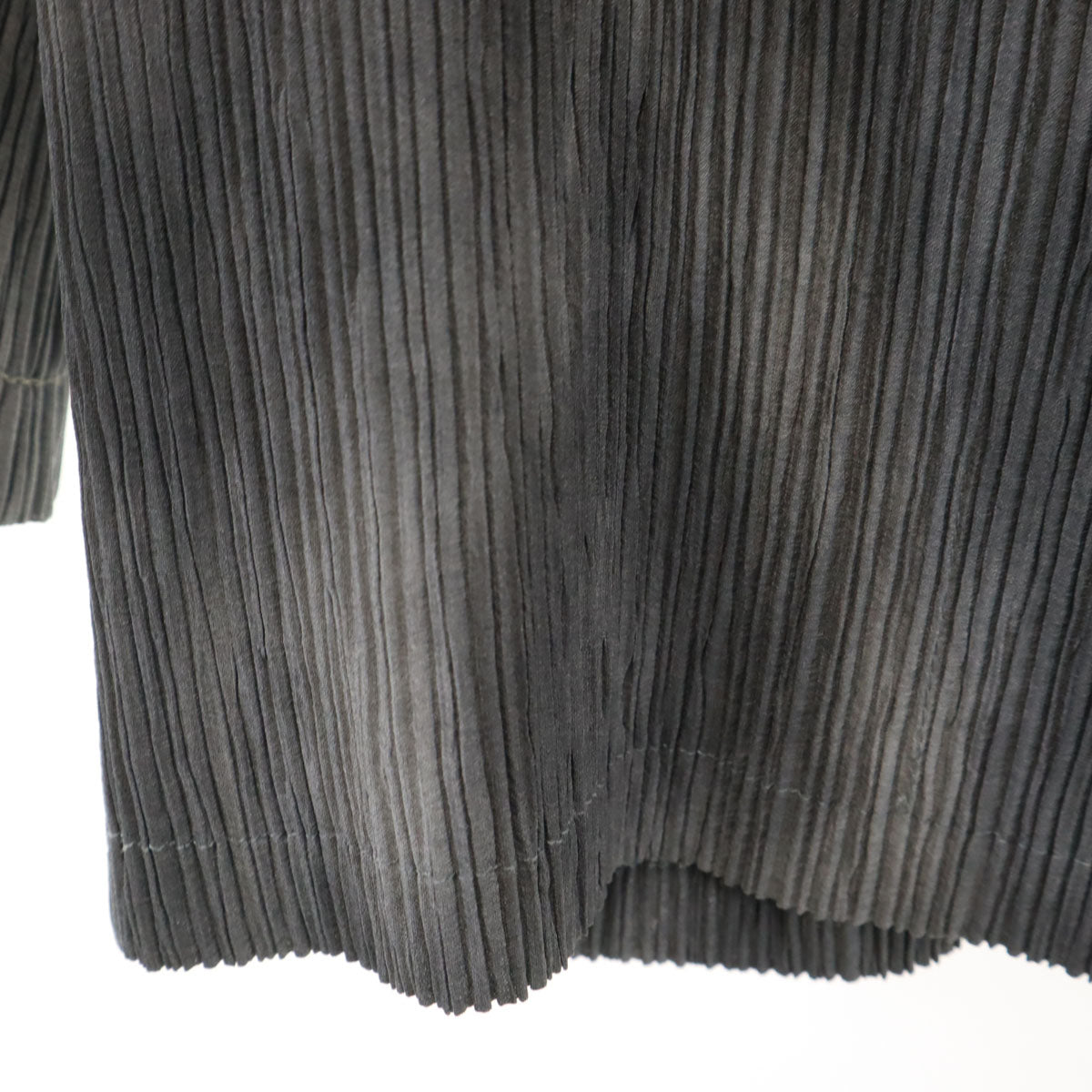 ISSEY MIYAKE イッセイミヤケ 90s オールド 日本製 プリーツ テーラードジャケット 2 グレー レディース