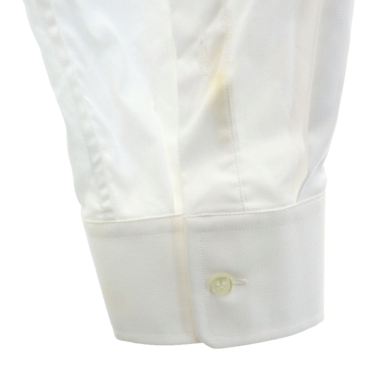 SalvatoreFerragamo サルバトーレフェラガモ ルーマニア製 長袖 コットンシャツ 42 ホワイト 元袋付き メンズ