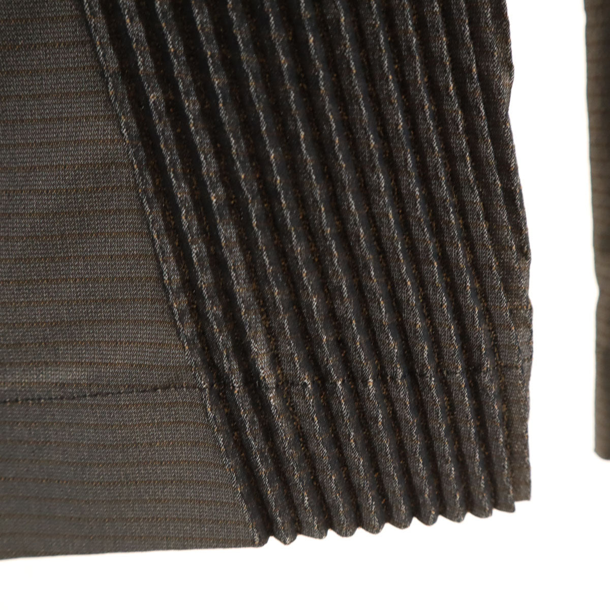 ISSEY MIYAKE イッセイミヤケ 90s オールド 日本製 プリーツ テーラードジャケット 3 ブラウン 他 レディース