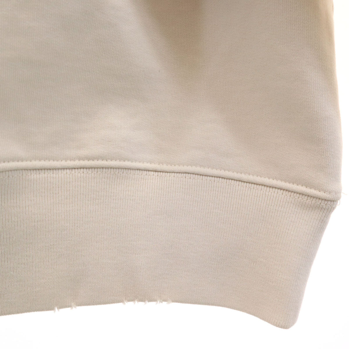 BALENCIAGA バレンシアガ ポルトガル製 長袖 ダメージ加工 スウェット M アイボリー 裏起毛 メンズ