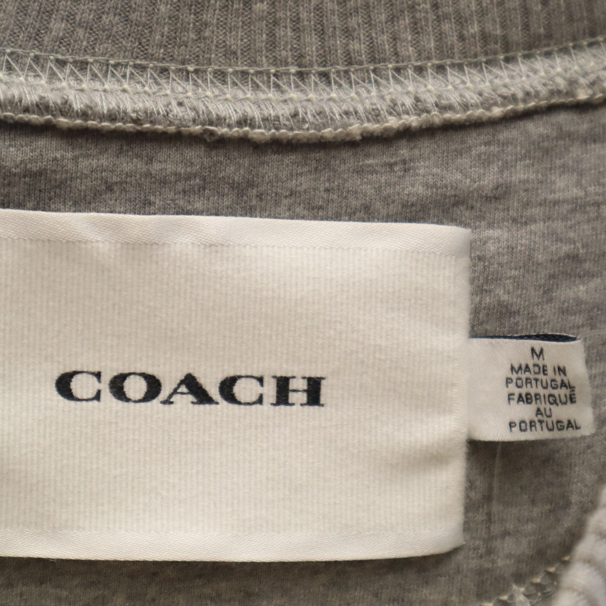 未使用 COACH コーチ 長袖 ラグラン スウェット M グレー ×DC SUPERMAN 裏起毛 メンズ