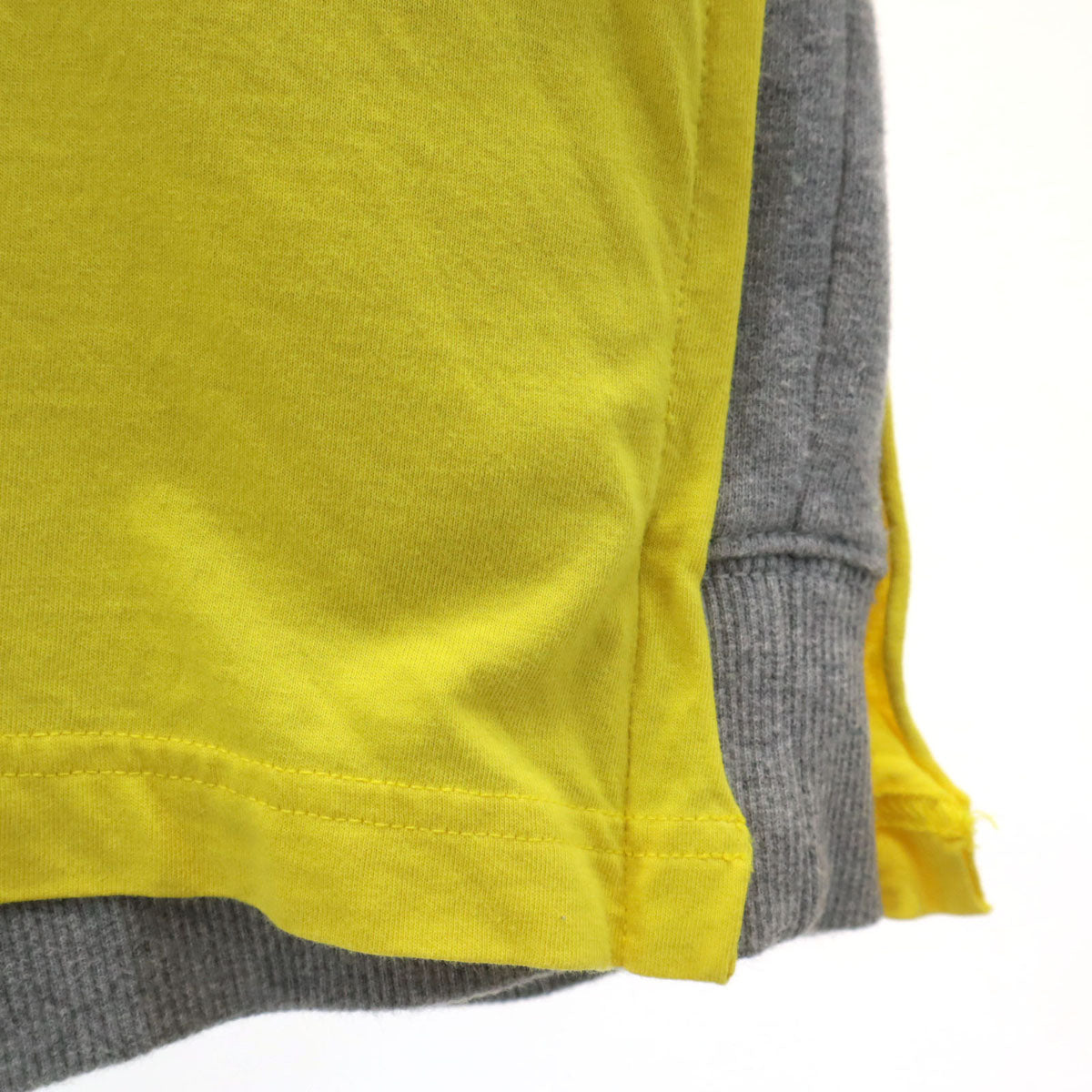 VETEMENTS ヴェトモン 19SS ポルトガル製 長袖 フェイクレイヤード スウェット S イエロー YOURNAME 裏起毛 メンズ