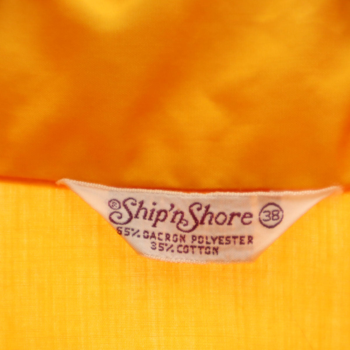 Ship'n Shore 60s 70s ヴィンテージ 長袖 シャツ 38 山吹色 レディース