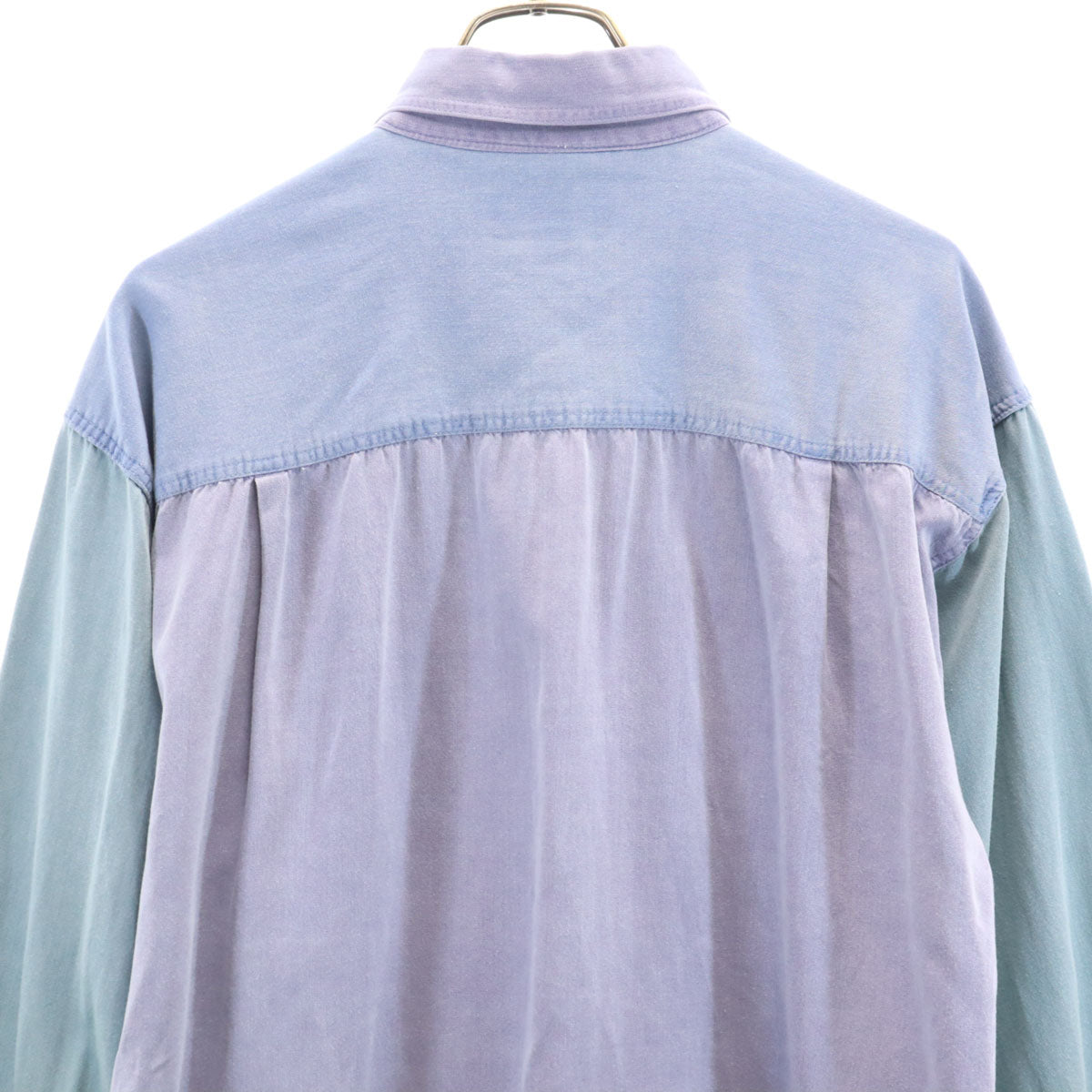 NUOVO JEANSWEAR 90s オールド 長袖 ボタンダウンシャツ M ブルー系 メンズ