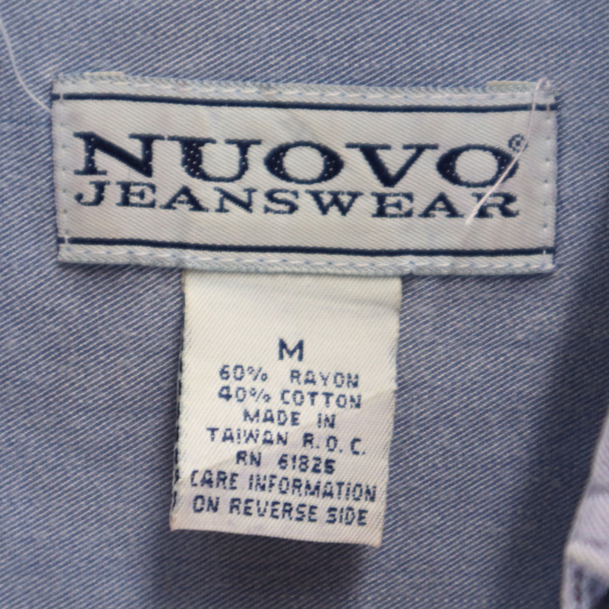 NUOVO JEANSWEAR 90s オールド 長袖 ボタンダウンシャツ M ブルー系 メンズ