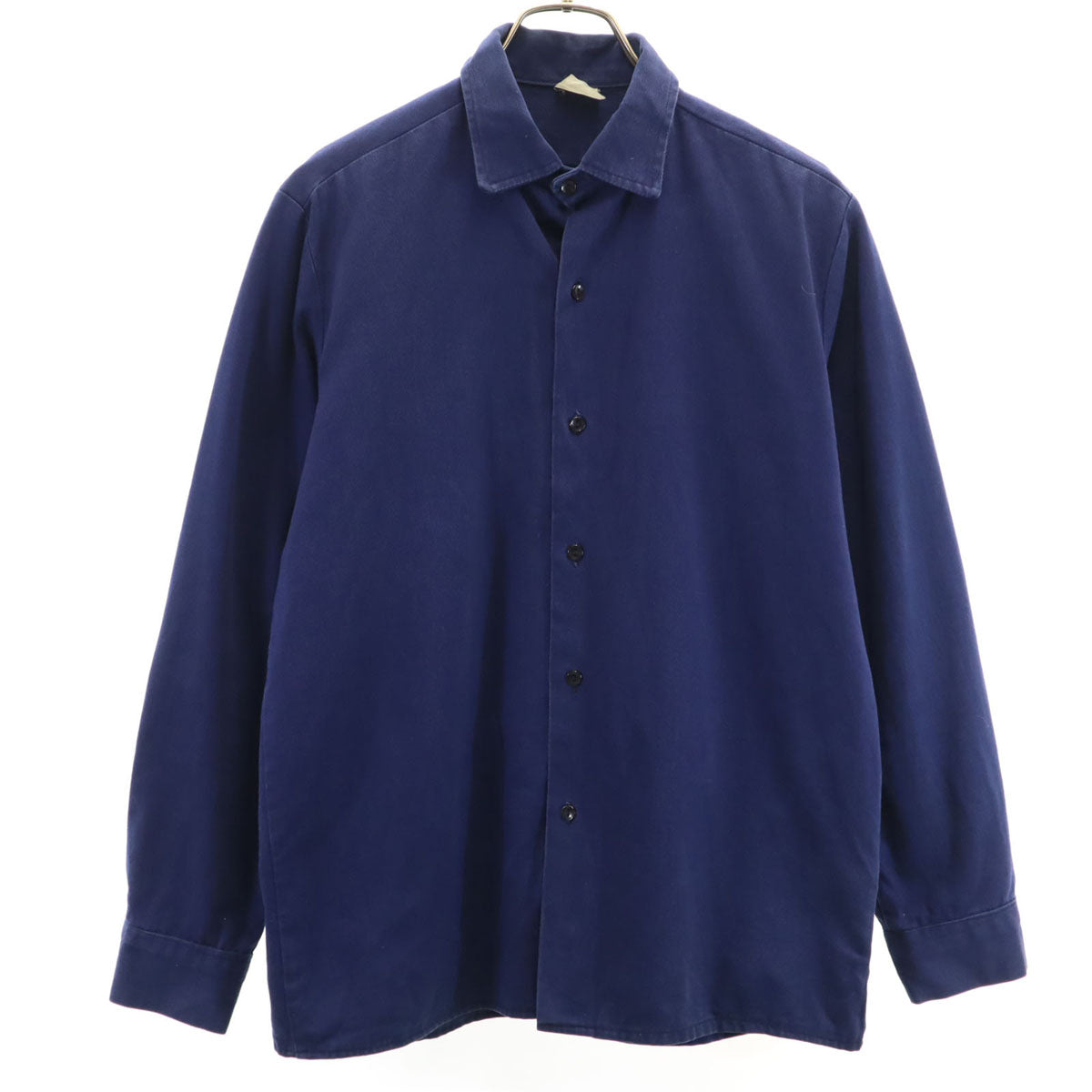 VINTAGE ヴィンテージ 80s 長袖 シャツ ネイビー メンズ