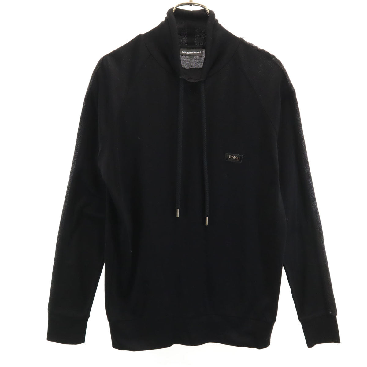 Emporio Armani エンポリオアルマーニ 長袖 モックネック カットソー S ブラック メンズ Emporio Armani エンポリオアルマーニ 長袖 モックネック カットソー S