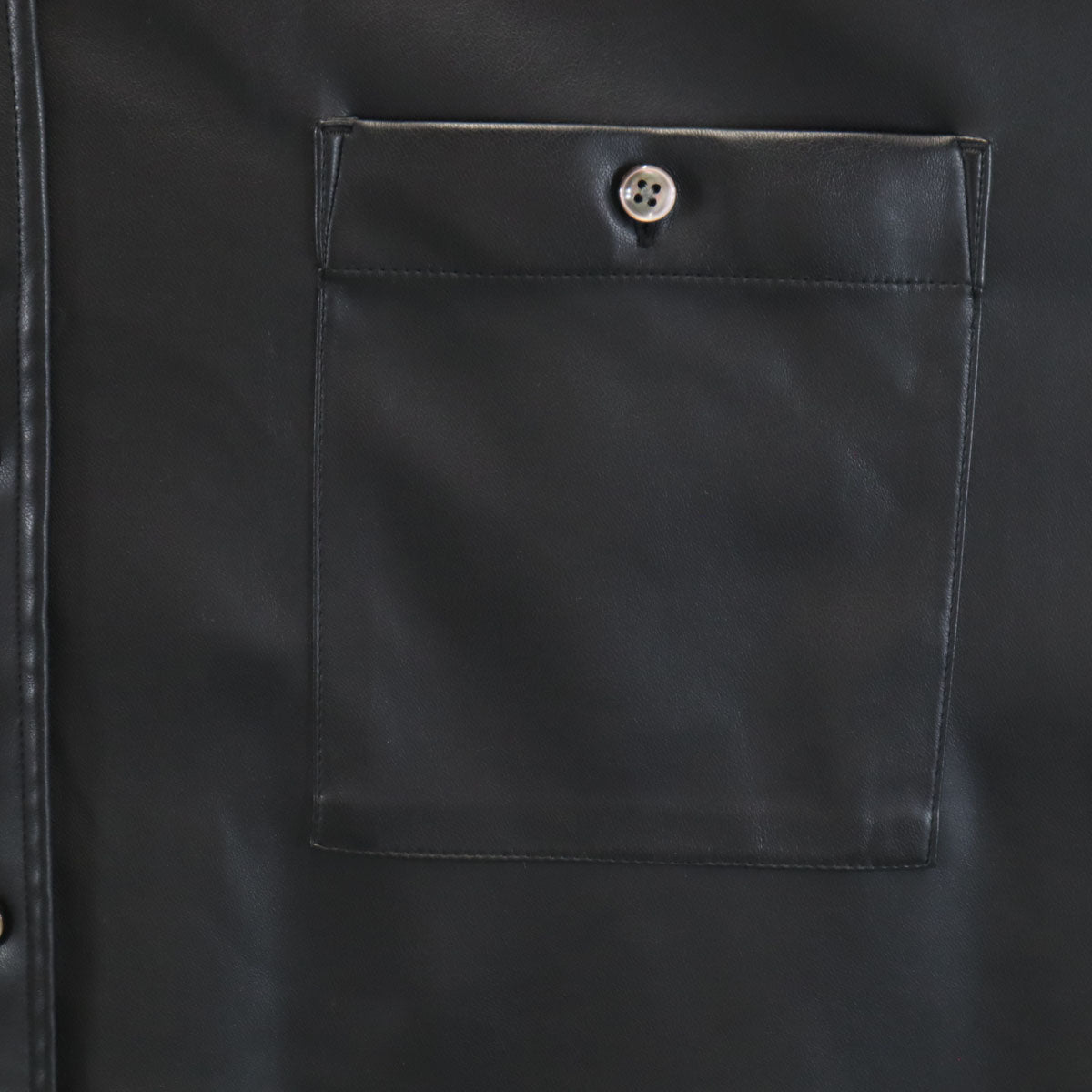 MAISON SPECIAL メゾンスペシャル 長袖 オーバーサイズ フェイクレザー シャツ 1 ブラック メンズ