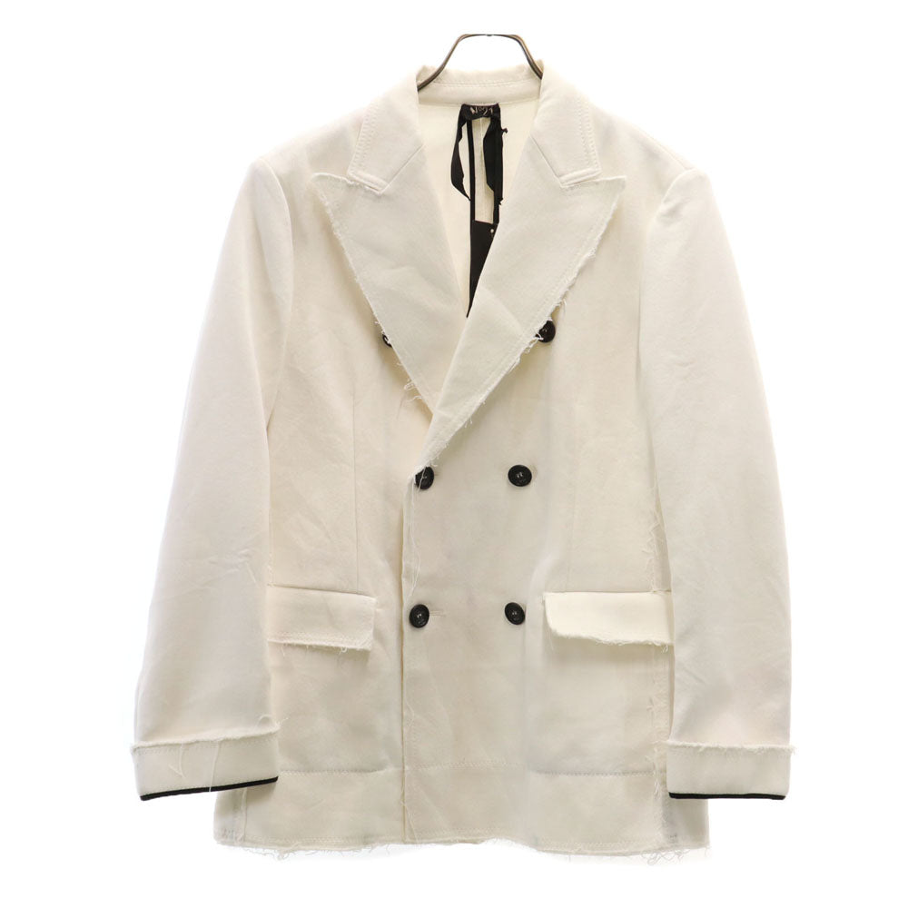 N°21 ヌメロ ヴェントゥーノ カットオフ ピーコート 48 ホワイト メンズ