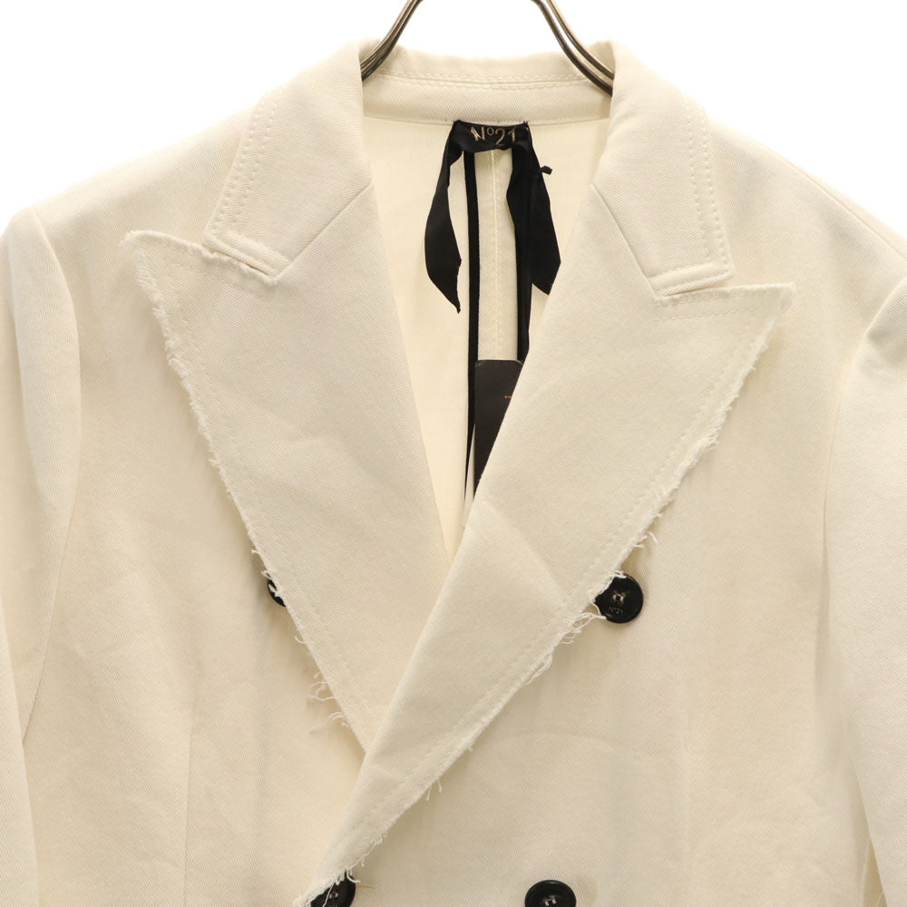 N°21 ヌメロ ヴェントゥーノ カットオフ ピーコート 48 ホワイト メンズ