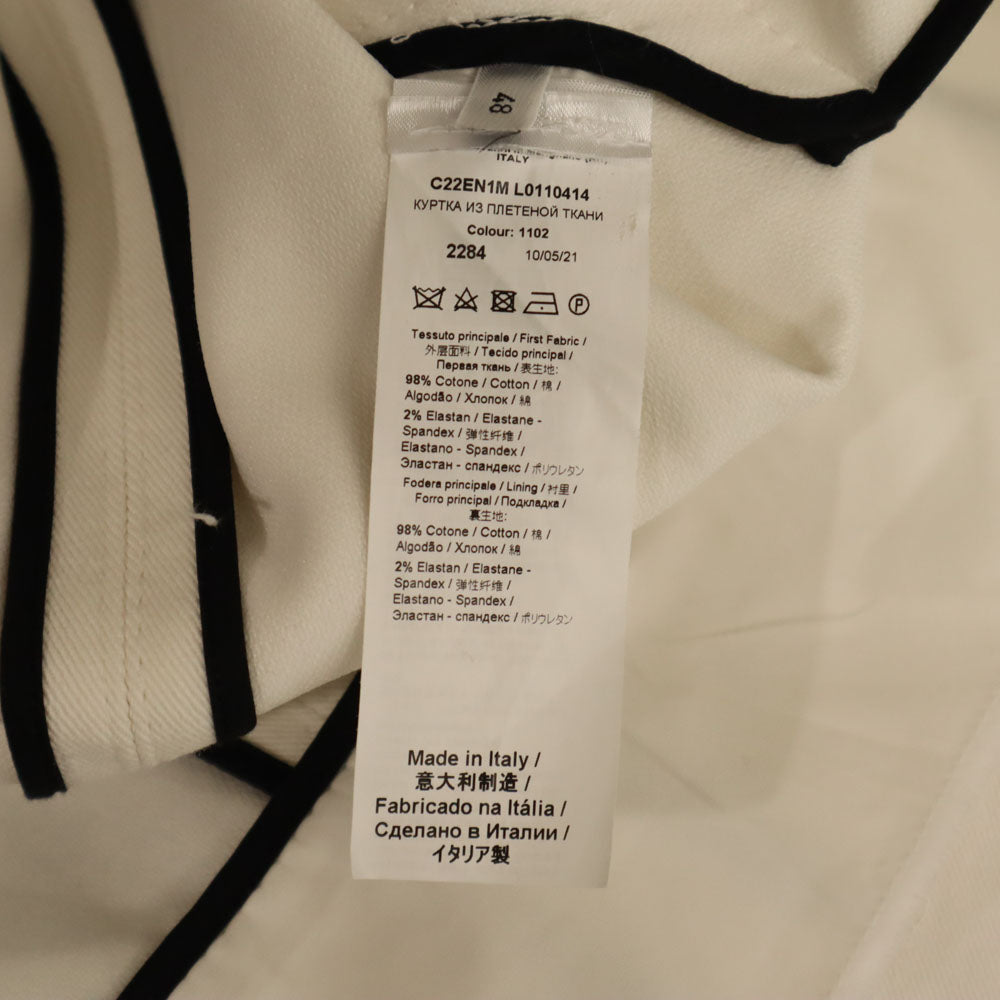 N°21 ヌメロ ヴェントゥーノ カットオフ ピーコート 48 ホワイト メンズ