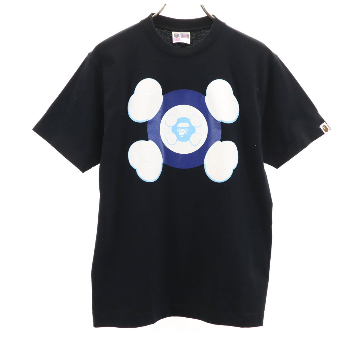 BAPE ベイプ 日本製 半袖 プリント Tシャツ M ブラック メンズ