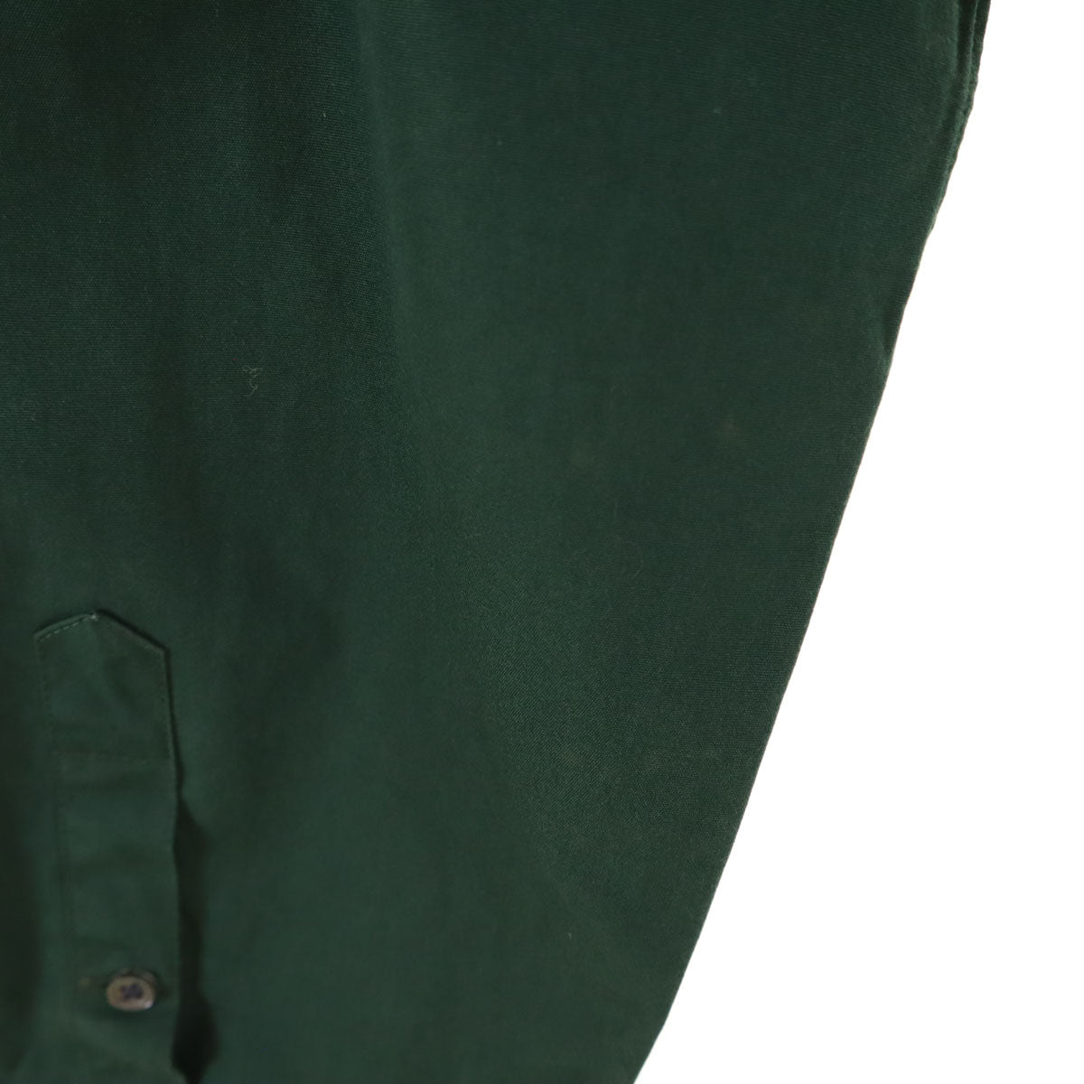 UNUSED アンユーズド 日本製 長袖 カットオフ加工 コットンシャツ 3 グリーン メンズ