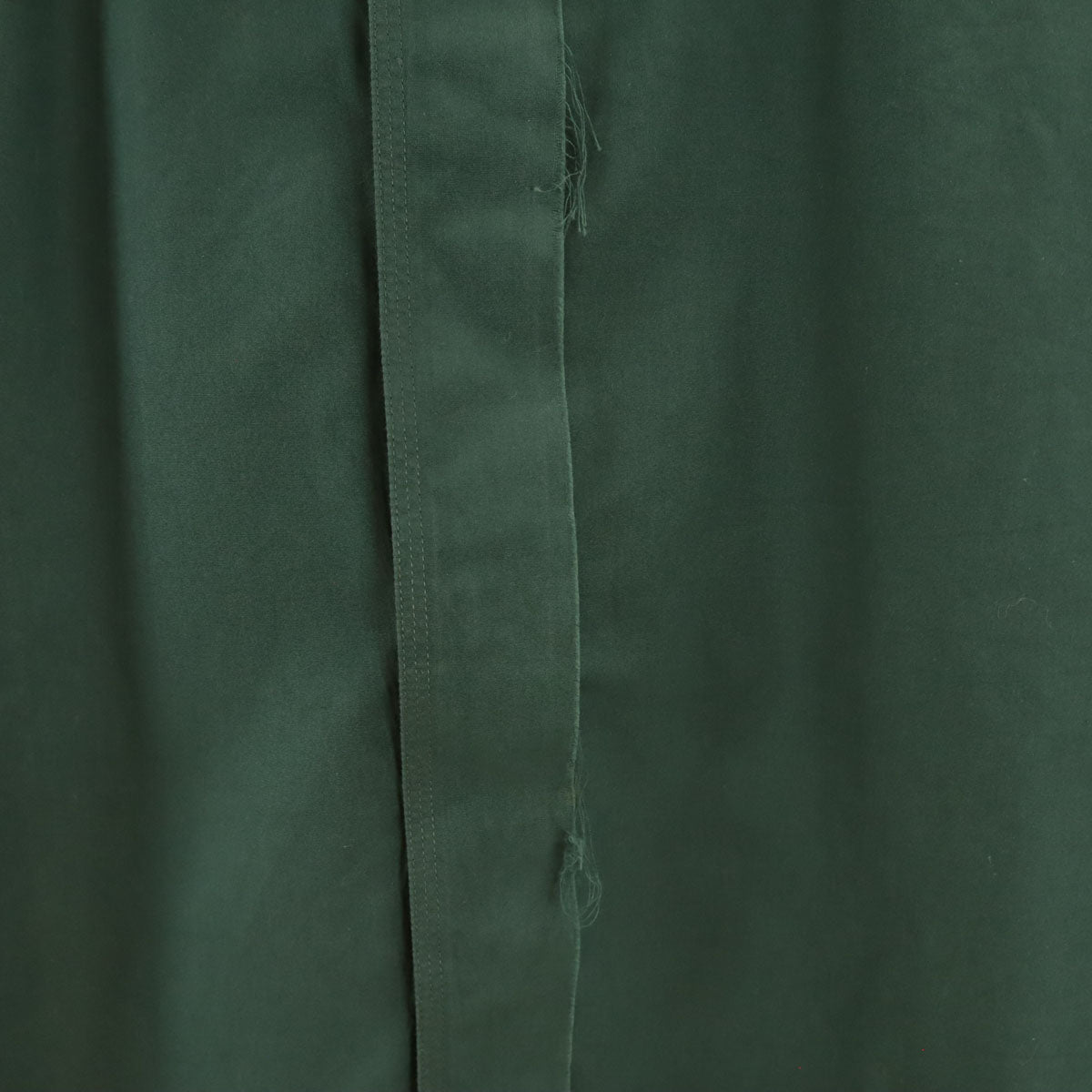 UNUSED アンユーズド 日本製 長袖 カットオフ加工 コットンシャツ 3 グリーン メンズ