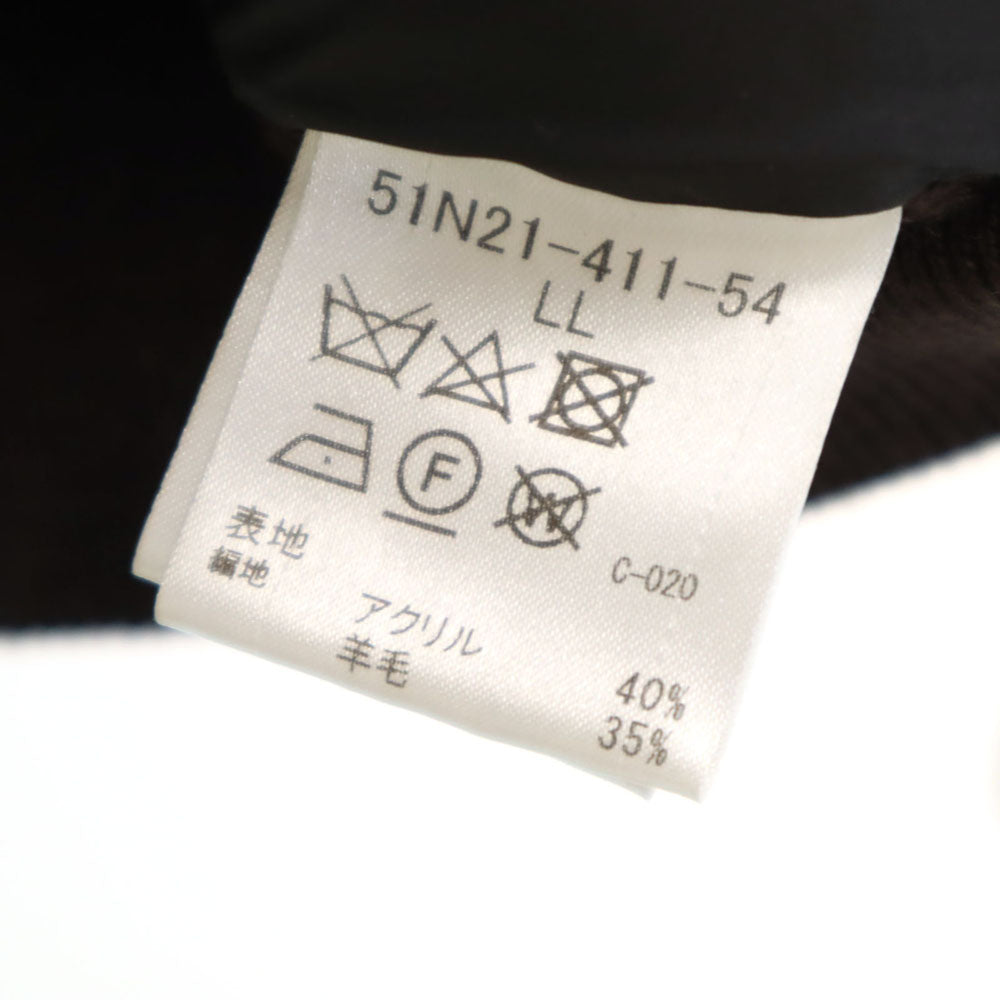 BLACK LABEL CRESTBRIDGE ブラックレーベルクレストブリッジ 中綿切替 ニットジャケット LL ブラウン レディース