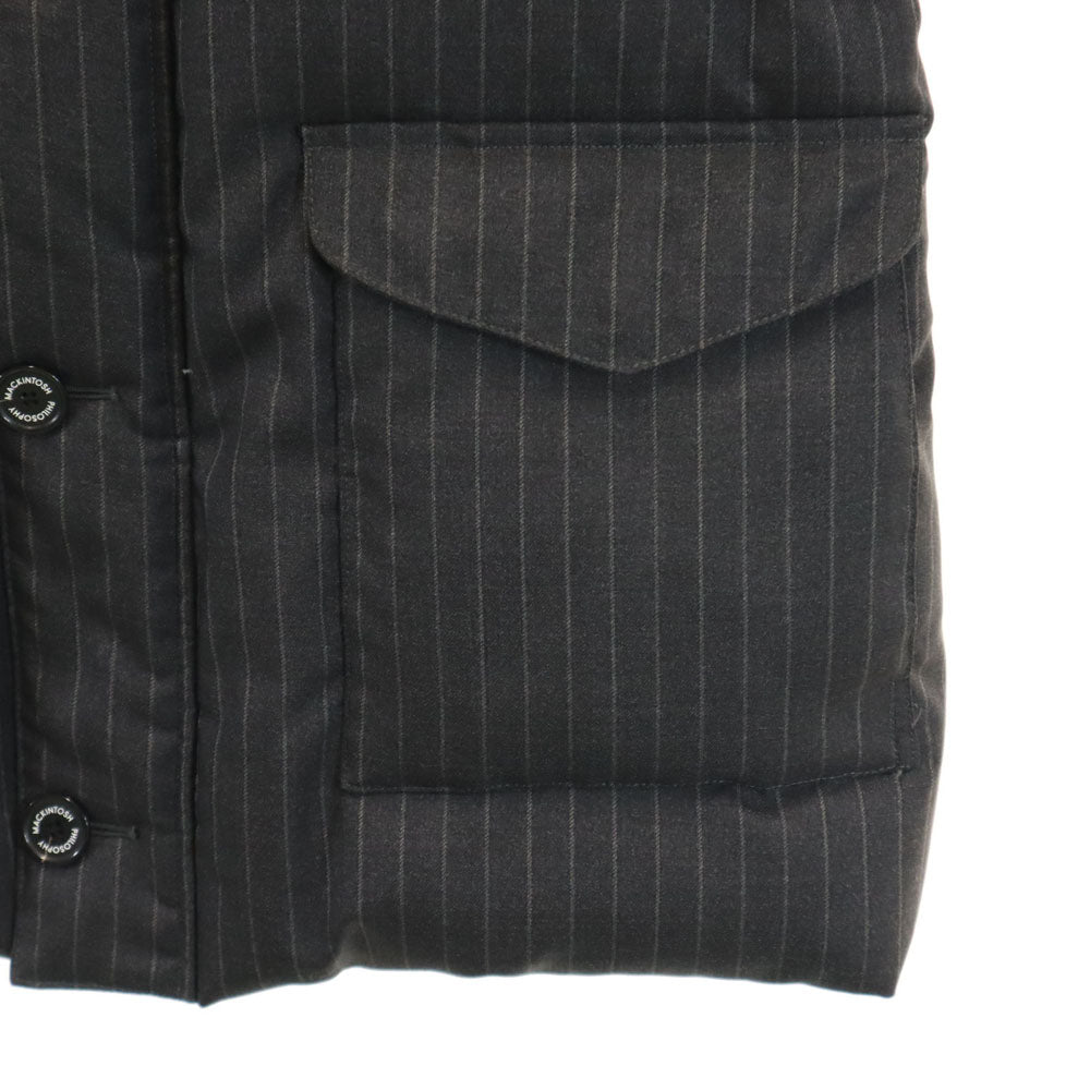 MACKINTOSH PHILOSOPHY マッキントッシュフィロソフィー ストライプ柄 ダウンジャケット 40 チャコールグレー メンズ